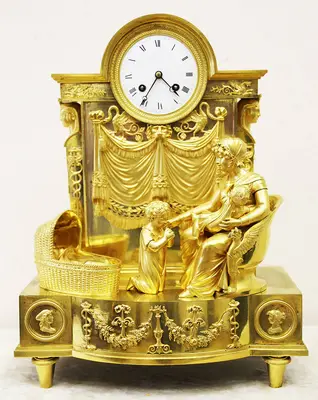 Старинные каминные часы с боем «Молитва перед сном». Начало 1820-х гг.