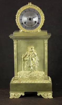 Старинные каминные часы с боем 1830-1840 -е годы.