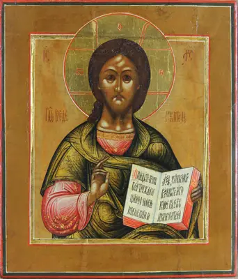Старинная икона «Господь Вседержитель» (Спаситель)