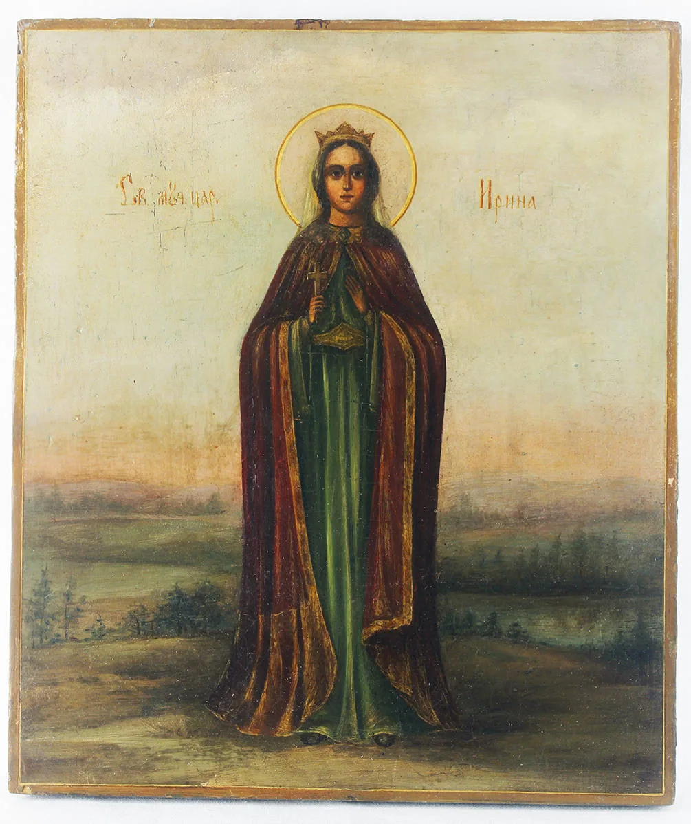 Старинная икона «Ирина — Святая великомученица »