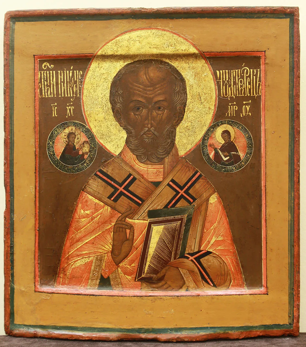 Старинная икона «Николай Чудотворец»