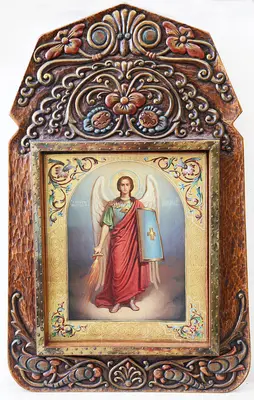 Старинная икона «Архистратиг Михаил»