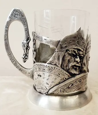 Старинный подстаканник «Застава богатырская»
