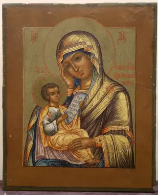 Старинная икона Богоматери «Утоли мои печали»