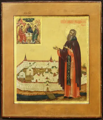 Старинная икона «Преподобный Макарий Желтоводский (Унженский)»